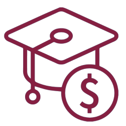 Red tuition icons